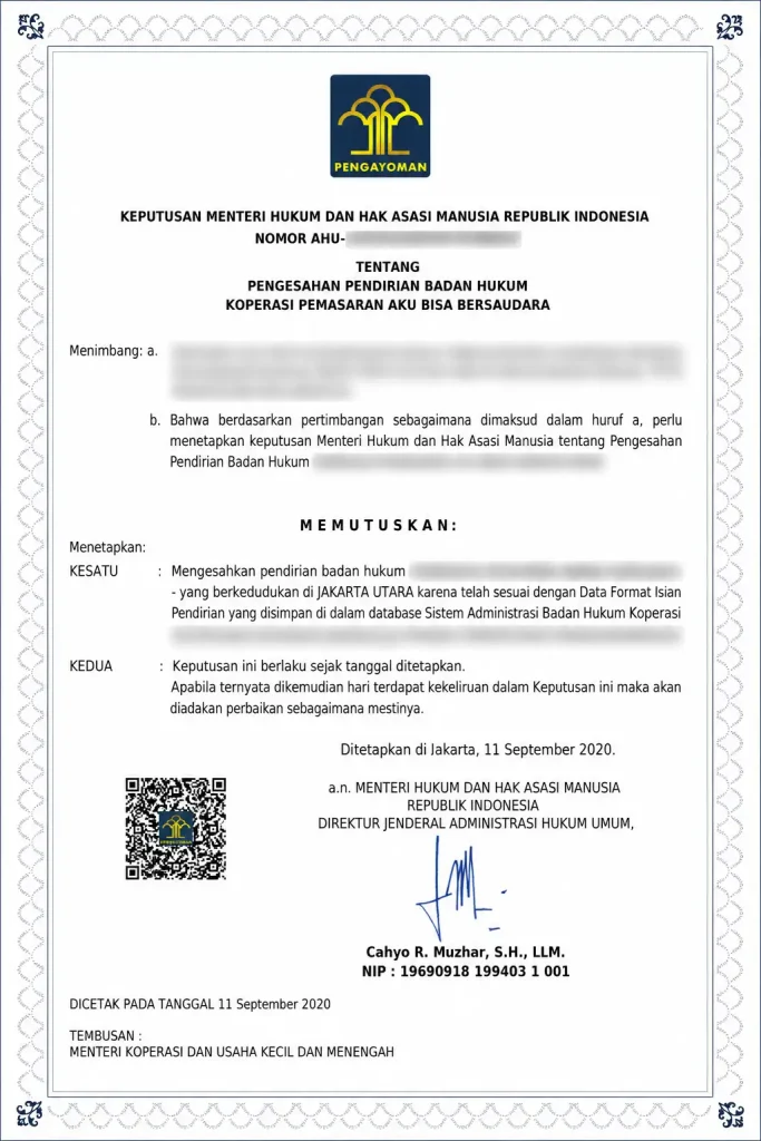 Jasa Pendirian Koperasi